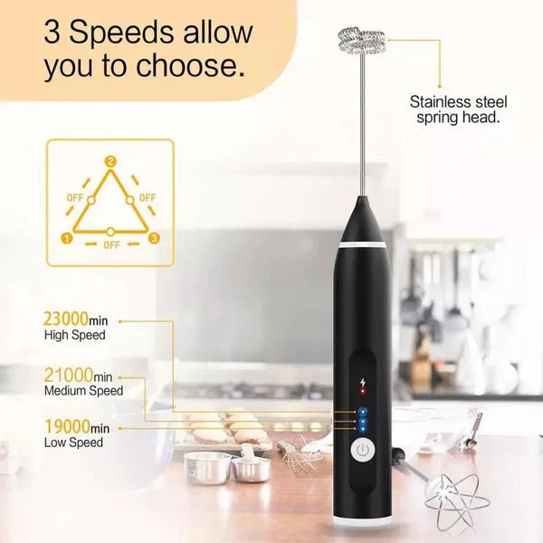 Rechargeable Coffee Beater - 3 in 1