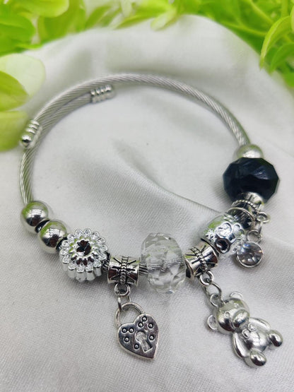 Heart & Teddy charm Bracelet